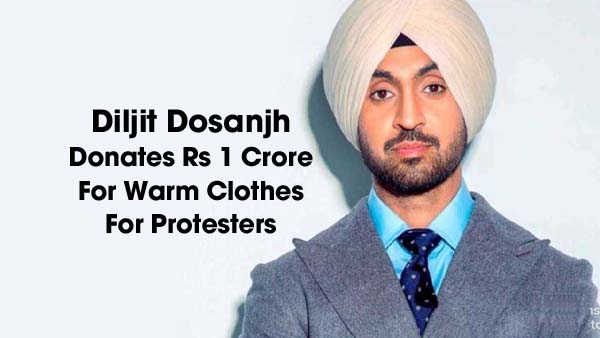 Diljit Dosanjh Donates Rs 1 Crore For Warm Clothes For Protesters