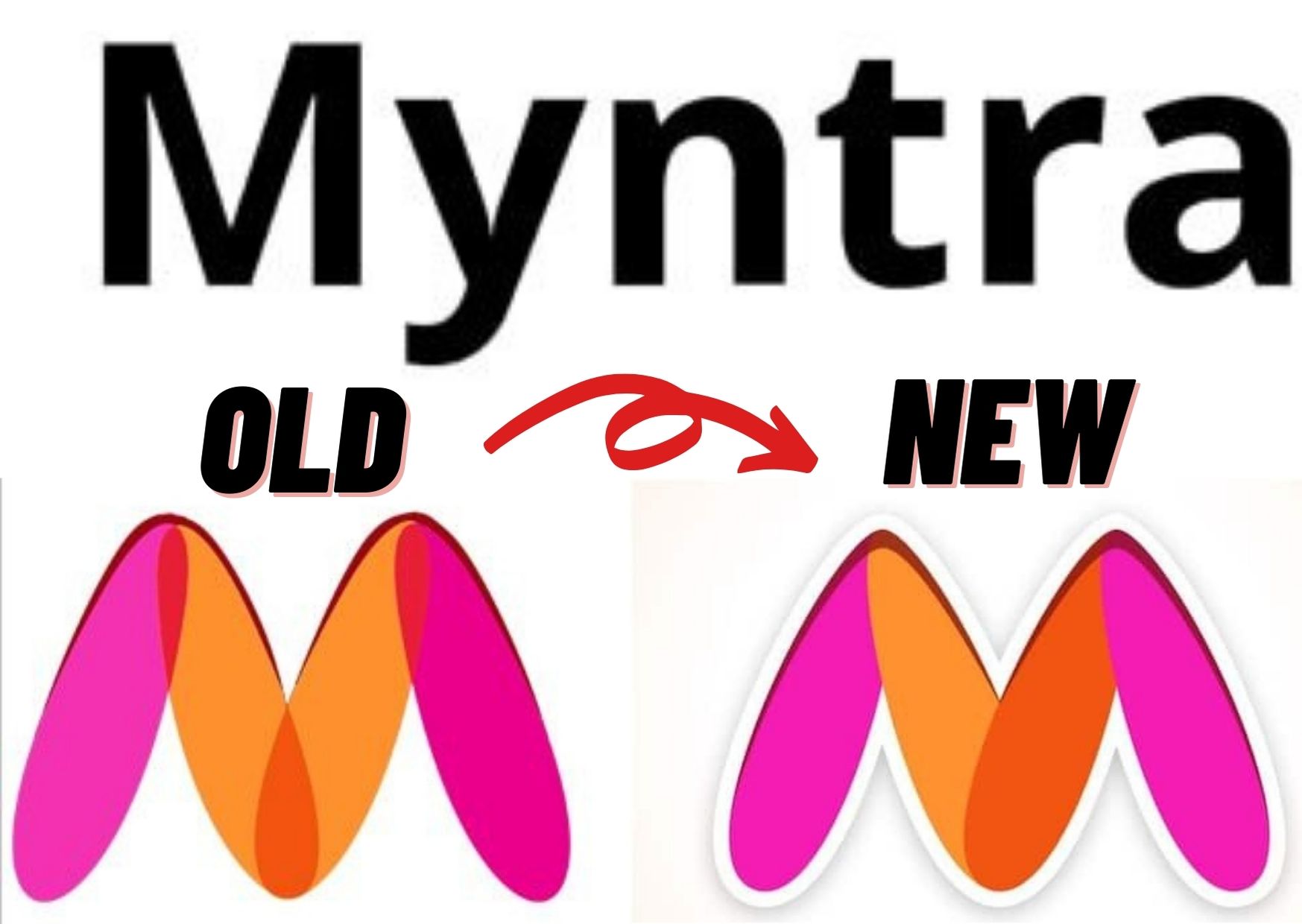 myntra logo before and after