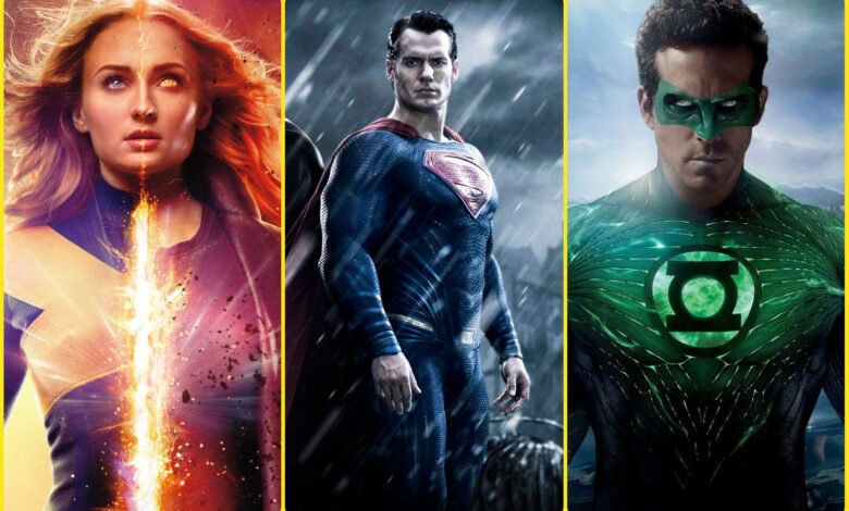 Worst superhero movies of recent years.  These productions definitely failed...