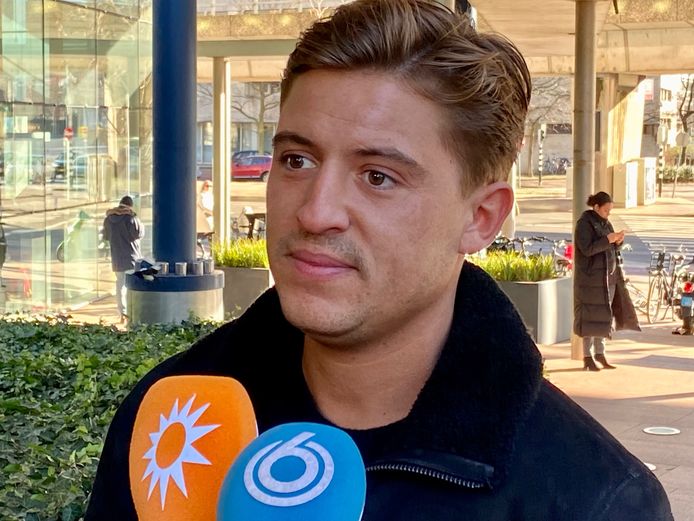 Lil Kleine upon his arrival at the court in The Hague.