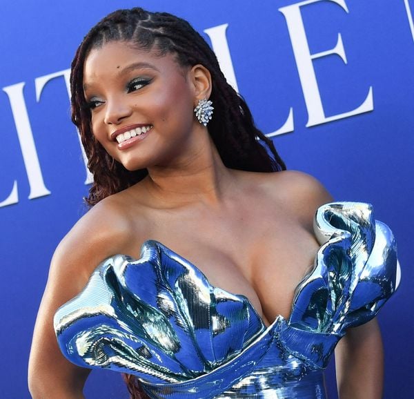 little mermaid, the little mermaid, premiere, halle bailey, red carpet, blue carpet, looks, ariel