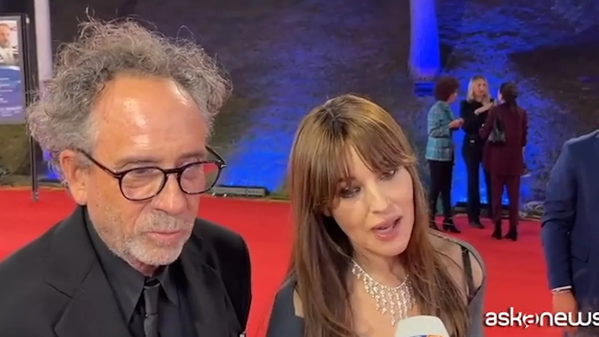 Rome Film Festival, the superstar couple Tim Burton-Monica Bellucci on the red carpet